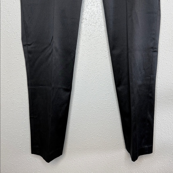 Tory Burch Women's Black Satin Pleated Tapered Dress Pants Size 6 - Picture 4 of 7